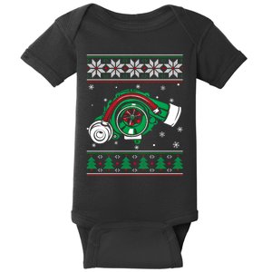 Turbo Car Mechanic Matching Ugly Christmas Racing Drifting Gift Baby Bodysuit