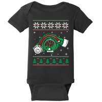 Turbo Car Mechanic Matching Ugly Christmas Racing Drifting Gift Baby Bodysuit