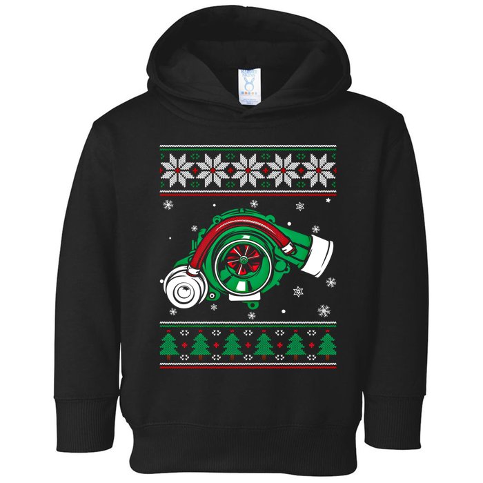 Turbo Car Mechanic Matching Ugly Christmas Racing Drifting Gift Toddler Hoodie