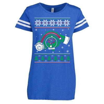 Turbo Car Mechanic Matching Ugly Christmas Racing Drifting Gift Enza Ladies Jersey Football T-Shirt