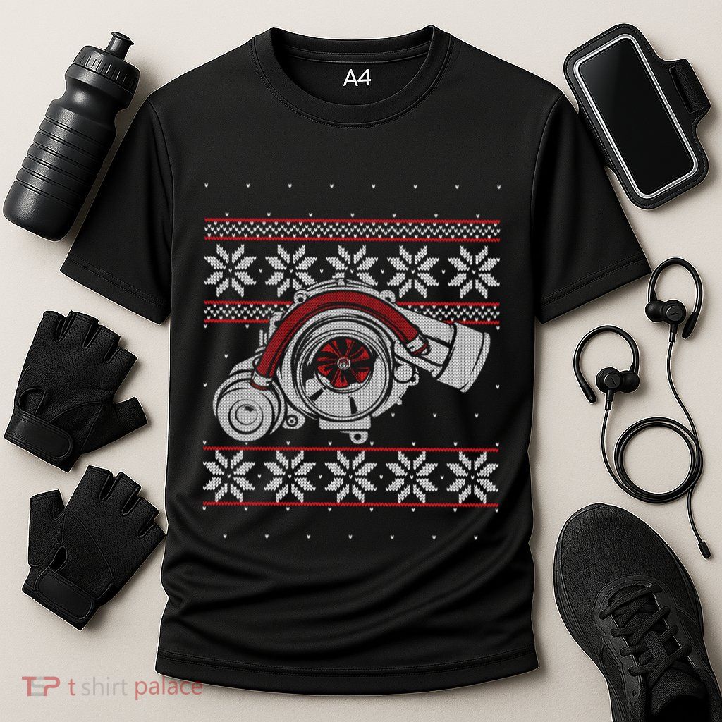 Turbo Car Mechanic Matching Ugly Christmas Racing Drifting Gift Performance Shirt
