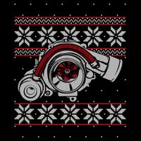 Turbo Car Mechanic Matching Ugly Christmas Racing Drifting Gift Backpack