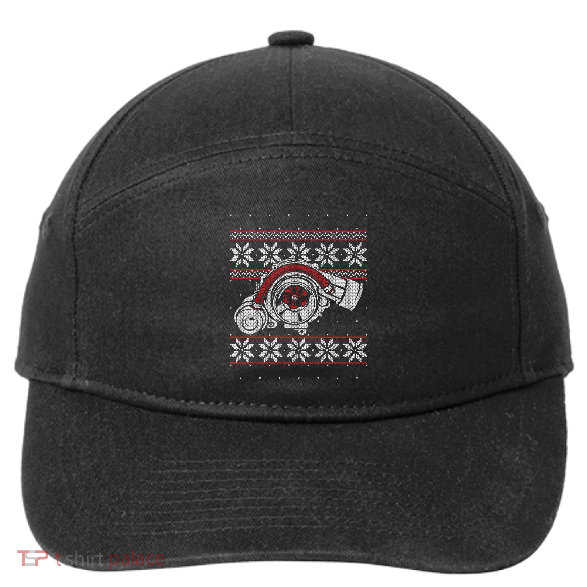 Turbo Car Mechanic Matching Ugly Christmas Racing Drifting Gift 7-Panel Snapback Hat