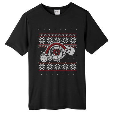 Turbo Car Mechanic Matching Ugly Christmas Racing Drifting Gift Tall Fusion ChromaSoft Performance T-Shirt