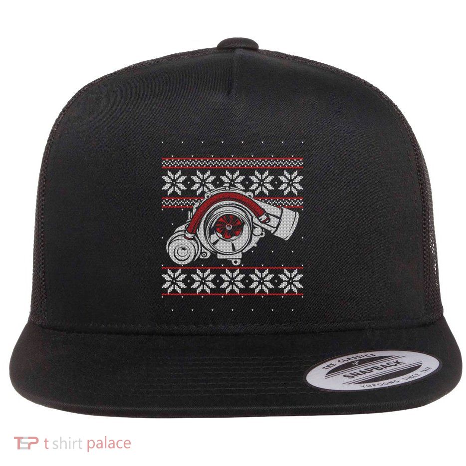 Turbo Car Mechanic Matching Ugly Christmas Racing Drifting Gift Flatbill Hat