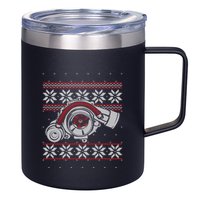 Turbo Car Mechanic Matching Ugly Christmas Racing Drifting Gift 12oz Stainless Steel Coffee Mug