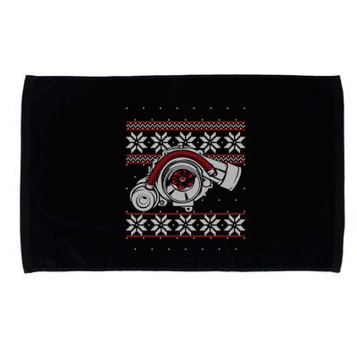 Turbo Car Mechanic Matching Ugly Christmas Racing Drifting Gift Microfiber Hand Towel