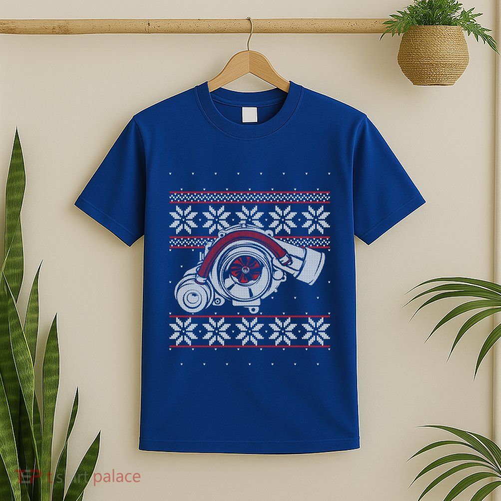 Turbo Car Mechanic Matching Ugly Christmas Racing Drifting Gift T-Shirt