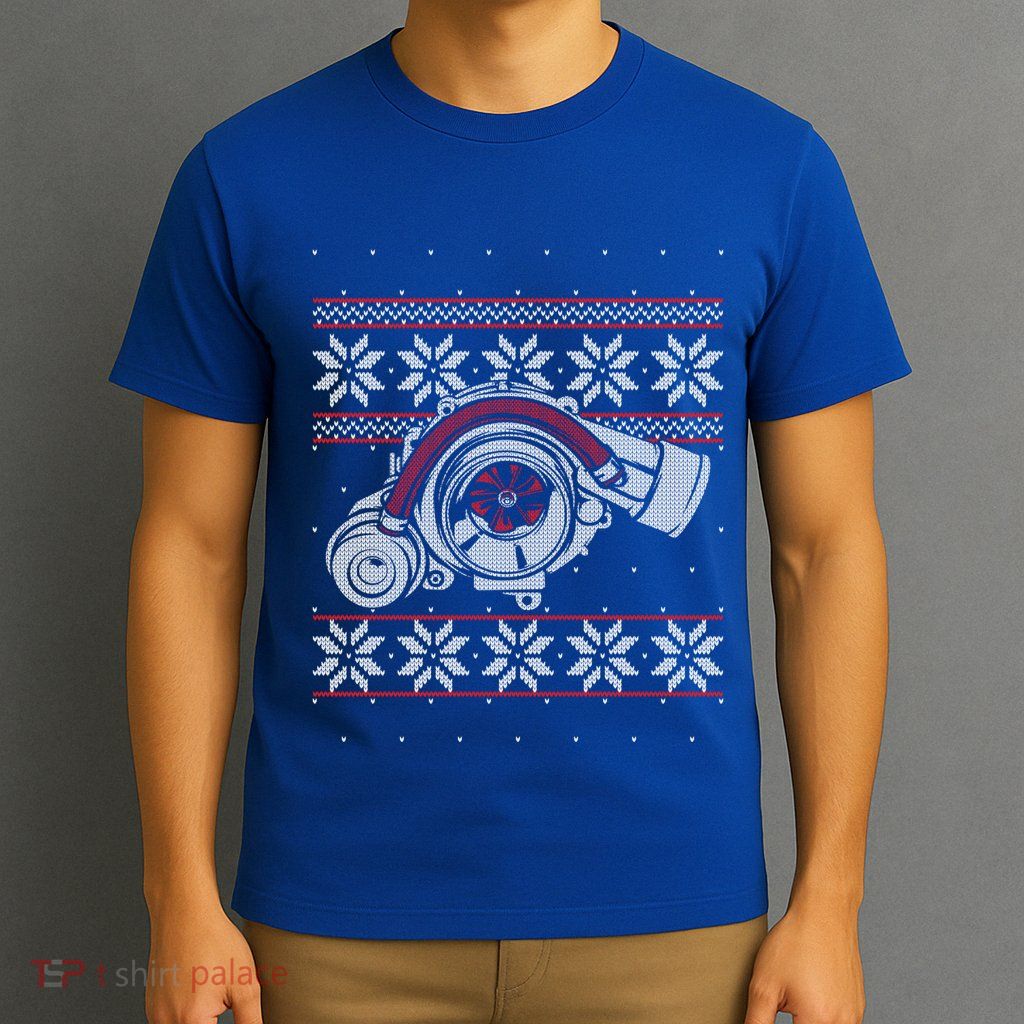 Turbo Car Mechanic Matching Ugly Christmas Racing Drifting Gift T-Shirt