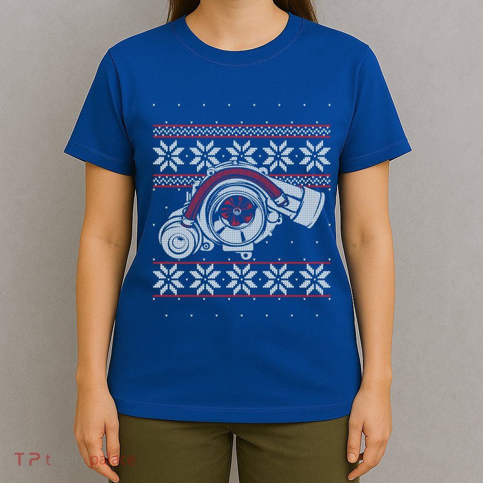 Turbo Car Mechanic Matching Ugly Christmas Racing Drifting Gift T-Shirt