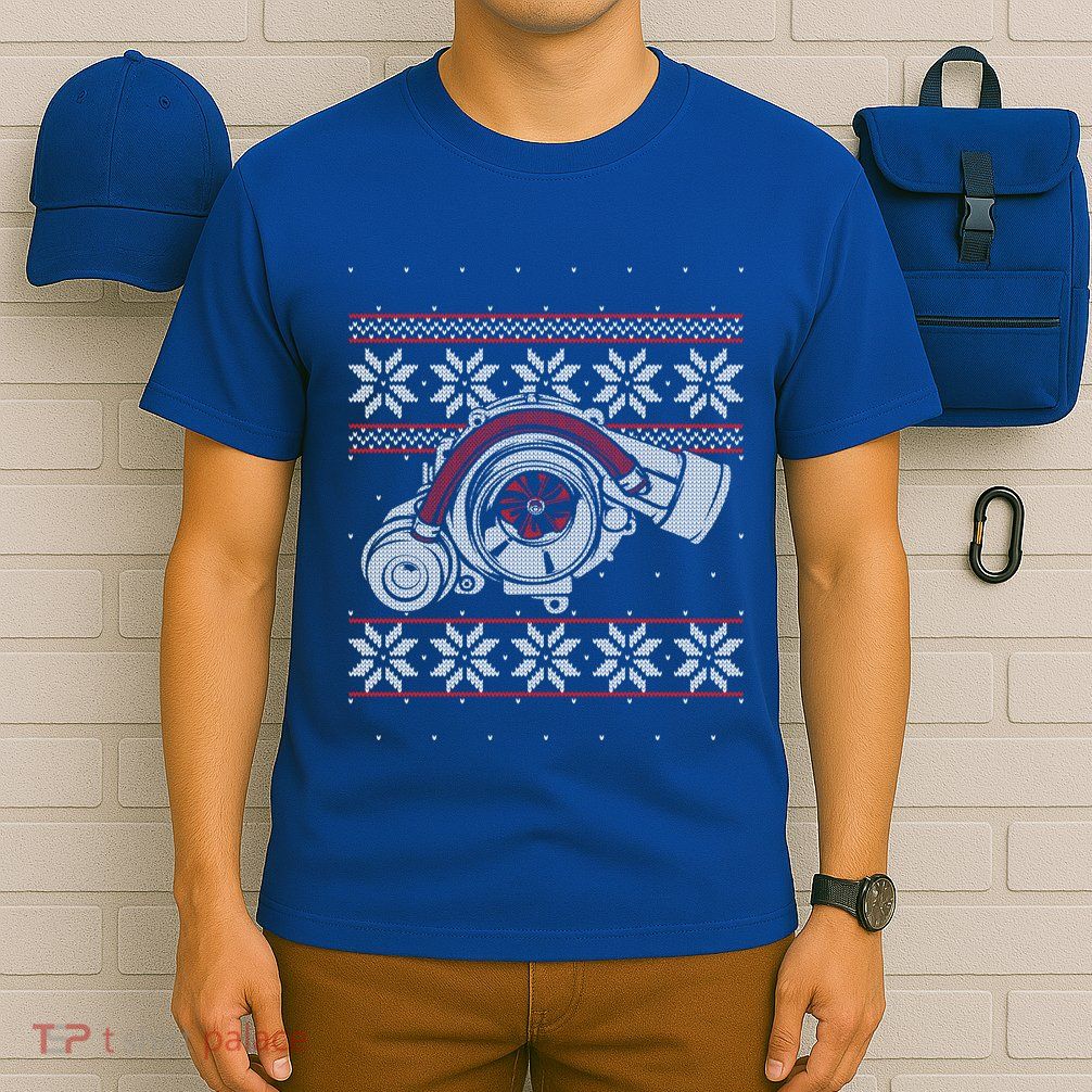 Turbo Car Mechanic Matching Ugly Christmas Racing Drifting Gift T-Shirt