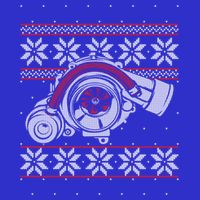 Turbo Car Mechanic Matching Ugly Christmas Racing Drifting Gift V-Neck T-Shirt
