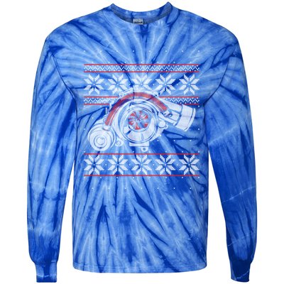 Turbo Car Mechanic Matching Ugly Christmas Racing Drifting Gift Tie-Dye Long Sleeve Shirt