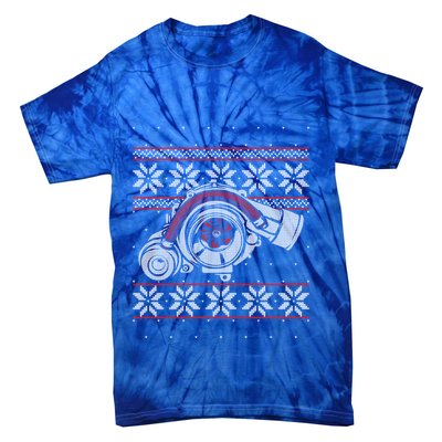 Turbo Car Mechanic Matching Ugly Christmas Racing Drifting Gift Tie-Dye T-Shirt