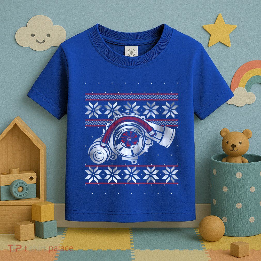 Turbo Car Mechanic Matching Ugly Christmas Racing Drifting Gift Toddler T-Shirt