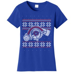 Turbo Car Mechanic Matching Ugly Christmas Racing Drifting Gift Women's T-Shirt