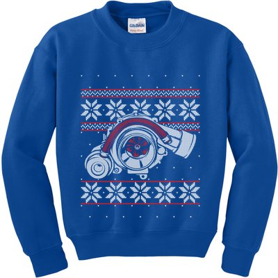 Turbo Car Mechanic Matching Ugly Christmas Racing Drifting Gift Kids Sweatshirt