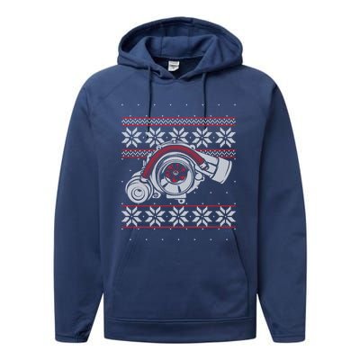 Turbo Car Mechanic Matching Ugly Christmas Racing Drifting Gift Performance Fleece Hoodie