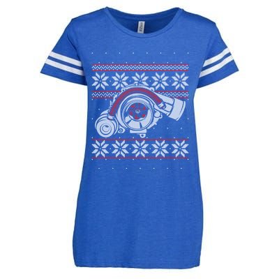 Turbo Car Mechanic Matching Ugly Christmas Racing Drifting Gift Enza Ladies Jersey Football T-Shirt