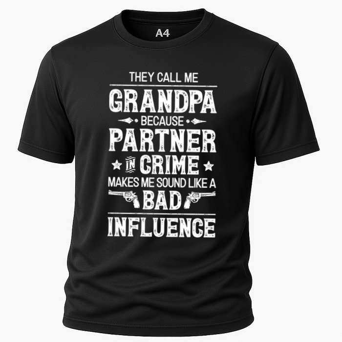 They Call Me Grandpa Partner In Crime Cooling Performance Crew T-Shirt