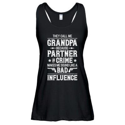 They Call Me Grandpa Partner In Crime Ladies Essential Flowy Tank