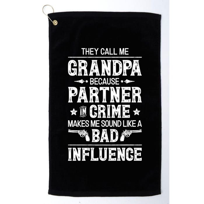 They Call Me Grandpa Partner In Crime Golf Towel