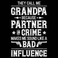 They Call Me Grandpa Partner In Crime Wool Snapback Cap