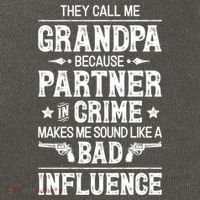 They Call Me Grandpa Partner In Crime Cotton Canvas Backpack