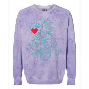 Treble Clef Music Paws Colorblast Crewneck Sweatshirt