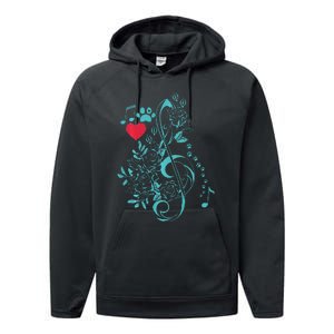 Treble Clef Music Paws Performance Fleece Hoodie