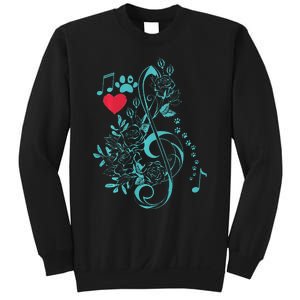 Treble Clef Music Paws Sweatshirt