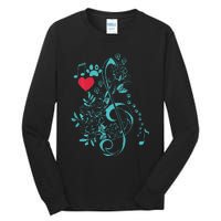 Treble Clef Music Paws Tall Long Sleeve T-Shirt