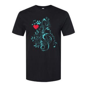 Treble Clef Music Paws Softstyle CVC T-Shirt