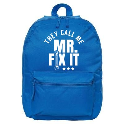 They Call Me Mr Fix It Handy Overhaul Repair Fixing Cute Gift 16 in Basic Backpack