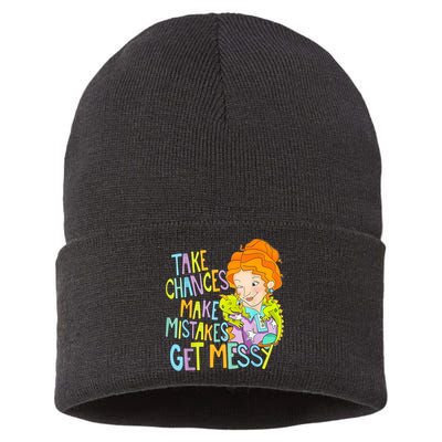 Take Chances Make Mistakes Get Messy Beauty Teacher Sustainable Knit Beanie