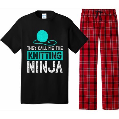 They Call Me the Knitting Ninja Funny Mom Grandma  Pajama Set