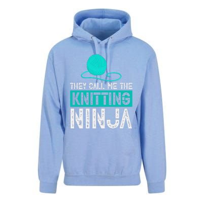 They Call Me the Knitting Ninja Funny Mom Grandma  Unisex Surf Hoodie