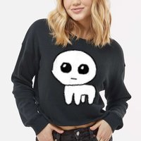 TBH Creature Meme Cropped Pullover Crew