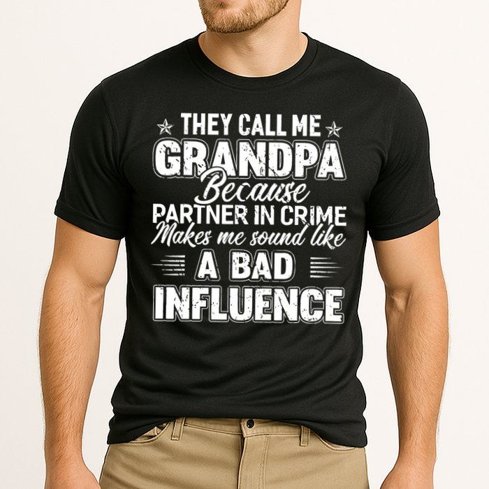 The Call Me Grandpa Father's Day Cooling Performance Crew T-Shirt