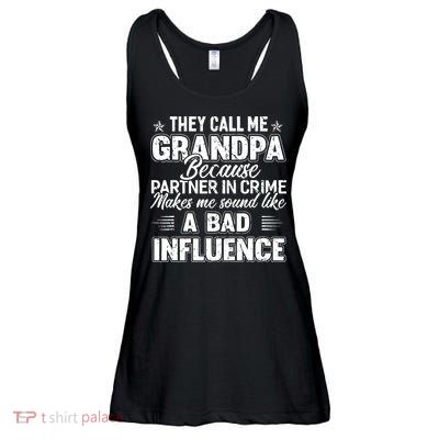 The Call Me Grandpa Father's Day Ladies Essential Flowy Tank