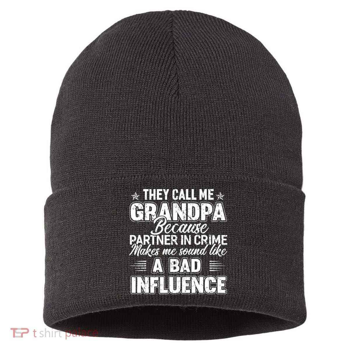 The Call Me Grandpa Father's Day Sustainable Knit Beanie