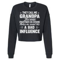The Call Me Grandpa Father's Day Cropped Pullover Crew