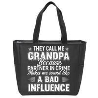 The Call Me Grandpa Father's Day Zip Tote Bag