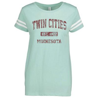 Twin Cities Minnesota Mn Vintage Athletic Sports Enza Ladies Jersey Football T-Shirt