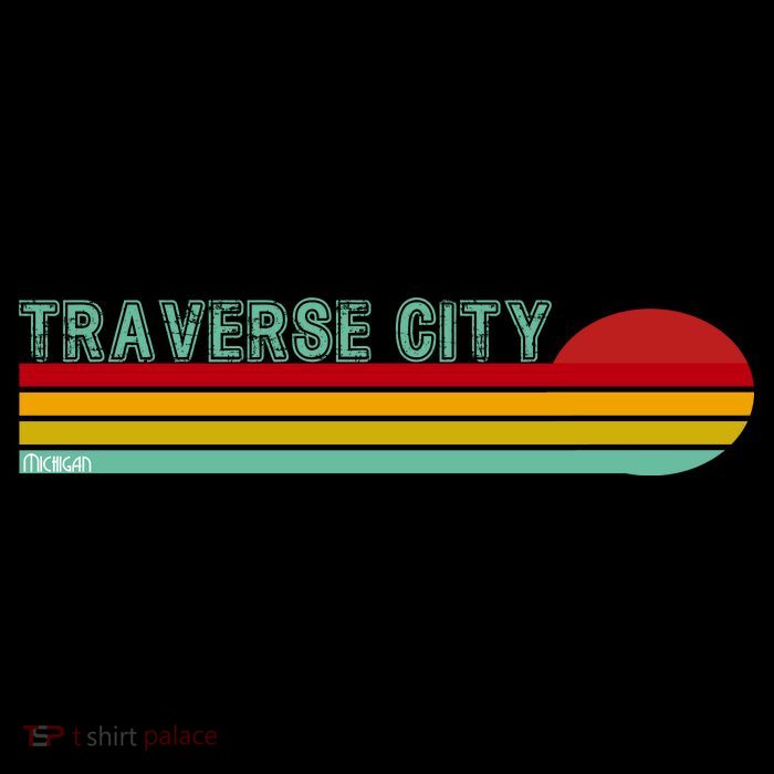 Traverse City Michigan Flexfit Unipanel Trucker Cap
