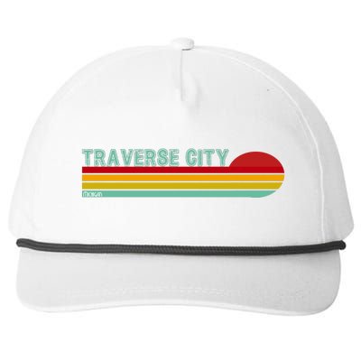 Traverse City Michigan Snapback Five-Panel Rope Hat