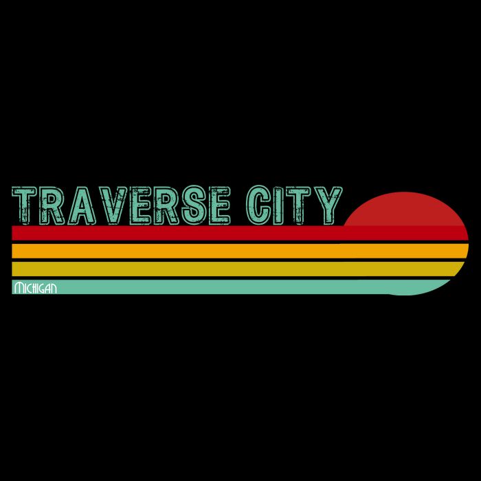 Traverse City Michigan Drawstring Bag