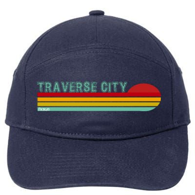 Traverse City Michigan 7-Panel Snapback Hat