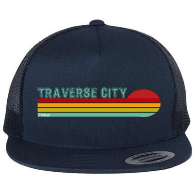 Traverse City Michigan Flat Bill Trucker Hat