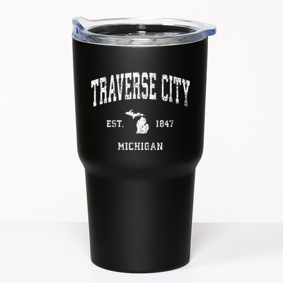 Traverse City Michigan Mi Vintage Athletic Sports Design Tumbler